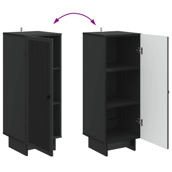 За шкафове Черен 33 x 34,5 x 90 см Инженерен дървен материал