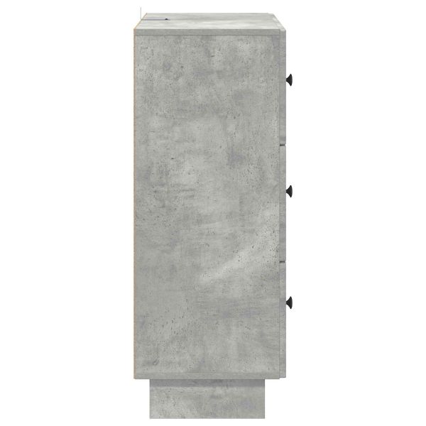 Чекмеджетен шкаф Бетонно сиво 66 x 34,5 x 90 см
