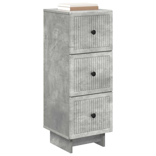 Чекмеджетен шкаф Бетонно сиво 33 x 34,5 x 90 см