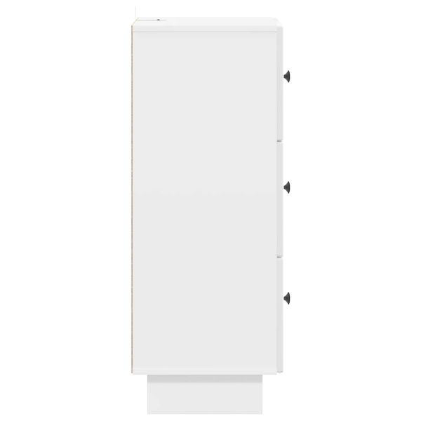 Чекмеджетен шкаф Бял гланц 33 x 34,5 x 90 см