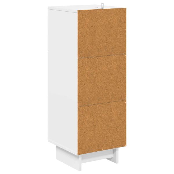 Чекмеджетен шкаф Бял гланц 33 x 34,5 x 90 см