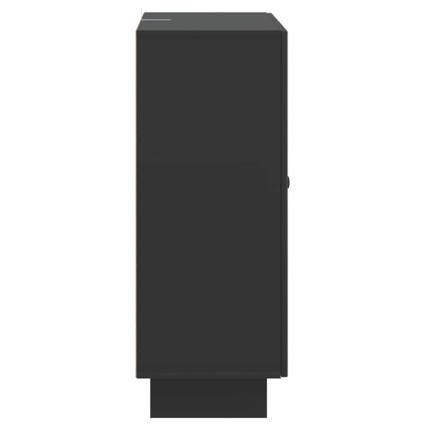 Служебен шкаф Черно 66 x 34,5 x 90 см Инженерна дървесина