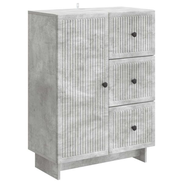 Служебен шкаф с чекмедже Бетонно сиво 66 x 34,5 x 90 см