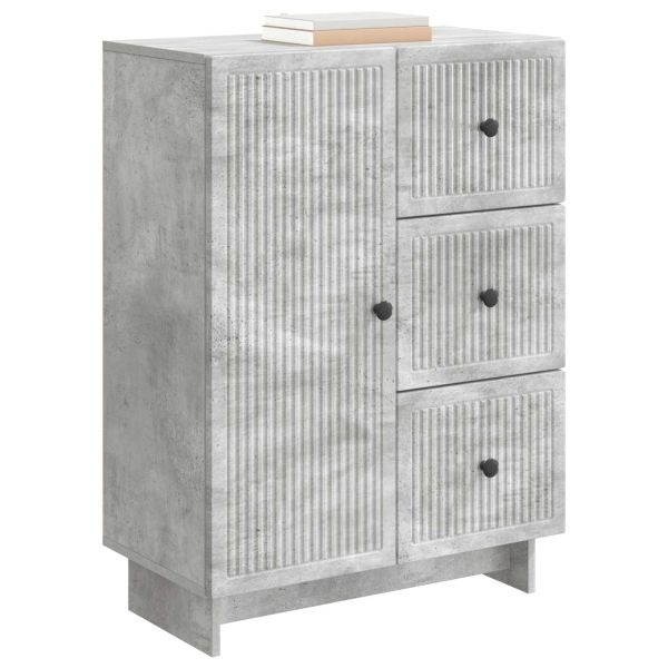 Служебен шкаф с чекмедже Бетонно сиво 66 x 34,5 x 90 см