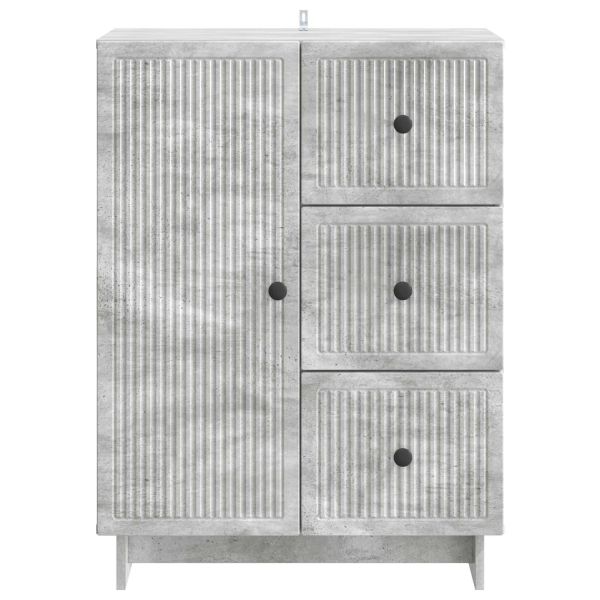 Служебен шкаф с чекмедже Бетонно сиво 66 x 34,5 x 90 см