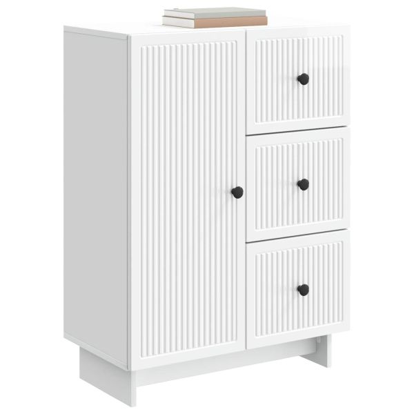 Служебен шкаф Бял гланц 66 x 34,5 x 90 см Инженерна дървесина