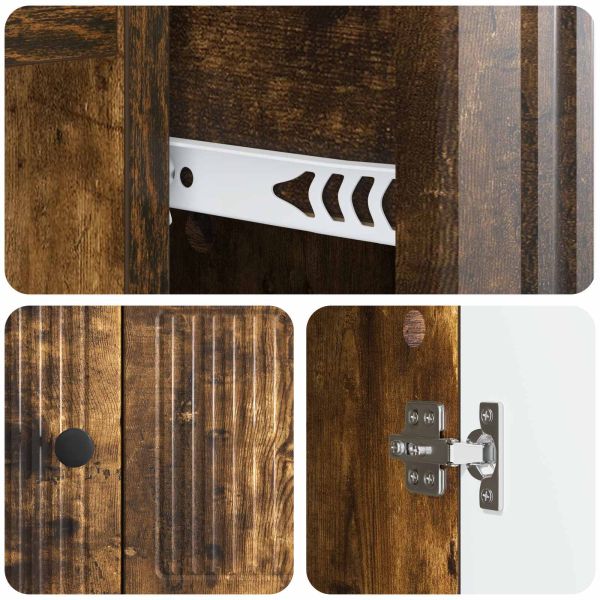 Служебен шкаф Опушен дъб 66 x 34,5 x 90 см Инженерна дървесина