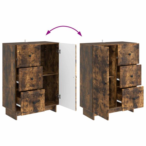 Служебен шкаф Опушен дъб 66 x 34,5 x 90 см Инженерна дървесина