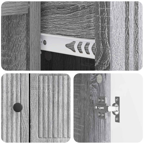 Служебен шкаф Сива сонома 66 x 34,5 x 90 см Инженерна дървесина