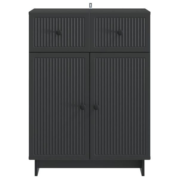 Служебен шкаф Черно 66 x 34,5 x 90 см Инженерна дървесина