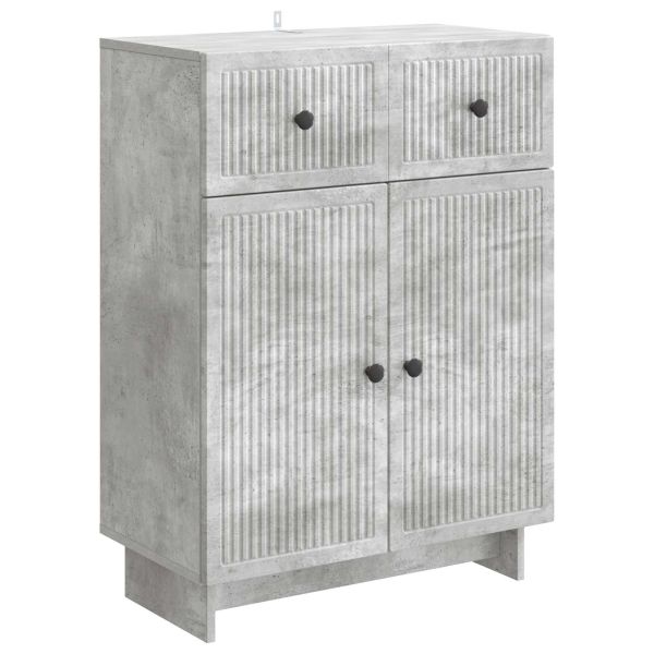Служебен шкаф с чекмедже Бетонно сиво 66 x 34,5 x 90 см