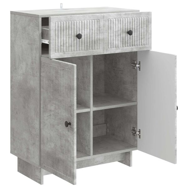 Служебен шкаф с чекмедже Бетонно сиво 66 x 34,5 x 90 см