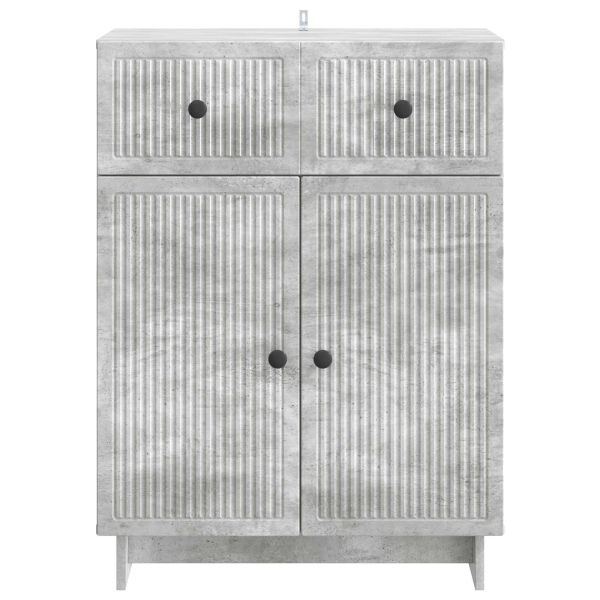 Служебен шкаф с чекмедже Бетонно сиво 66 x 34,5 x 90 см