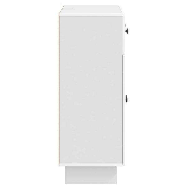 Служебен шкаф Бял гланц 66 x 34,5 x 90 см Инженерна дървесина