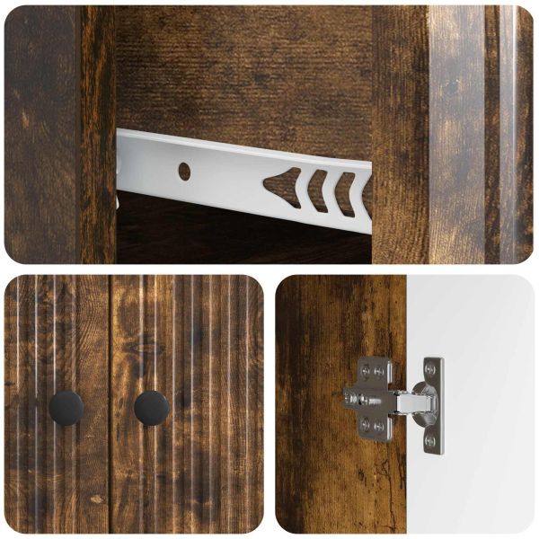 Служебен шкаф Опушен дъб 66 x 34,5 x 90 см Инженерна дървесина