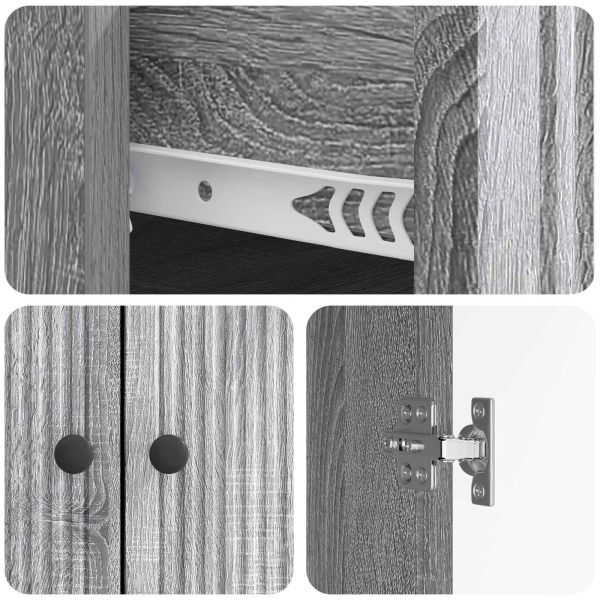 Служебен шкаф Сива сонома 66 x 34,5 x 90 см Инженерна дървесина