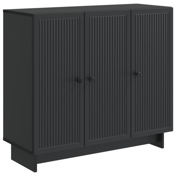 Служебен шкаф Черно 89 x 34,5 x 80 см Инженерна дървесина