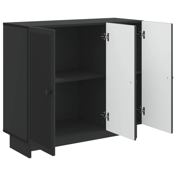 Служебен шкаф Черно 89 x 34,5 x 80 см Инженерна дървесина