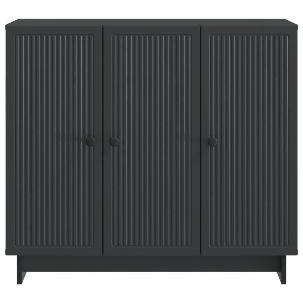 Служебен шкаф Черно 89 x 34,5 x 80 см Инженерна дървесина