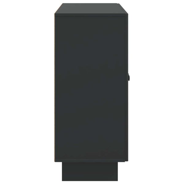 Служебен шкаф Черно 89 x 34,5 x 80 см Инженерна дървесина