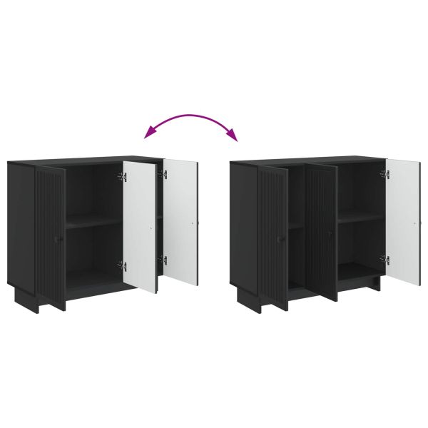 Служебен шкаф Черно 89 x 34,5 x 80 см Инженерна дървесина