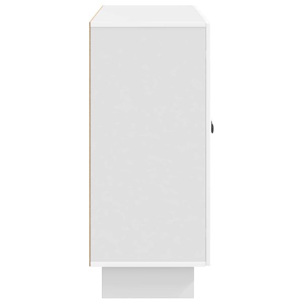 Служебен шкаф Бял гланц 89 x 34,5 x 80 см Инженерна дървесина