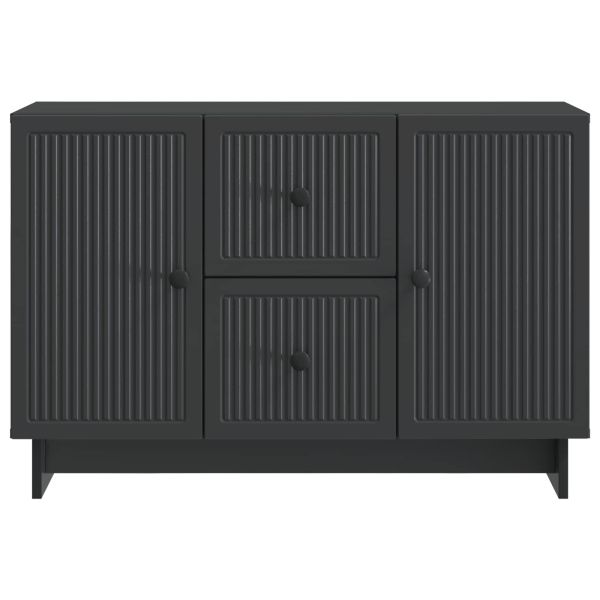 Служебен шкаф Черно 89 x 34,5 x 60 см Инженерна дървесина