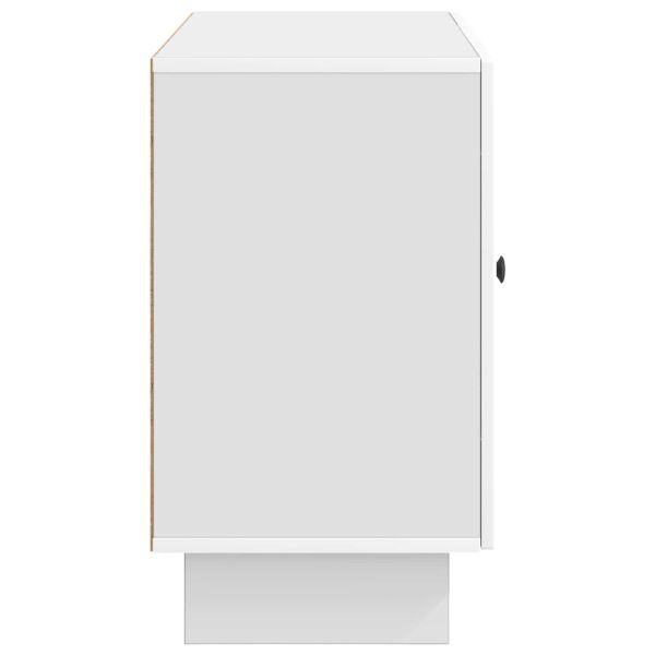 Служебен шкаф Бял гланц 89 x 34,5 x 60 см Инженерна дървесина