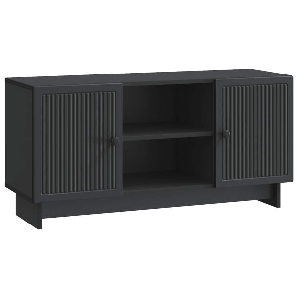 ТВ шкаф Черно 102 x 34,5 x 50 см Инженерно дърво