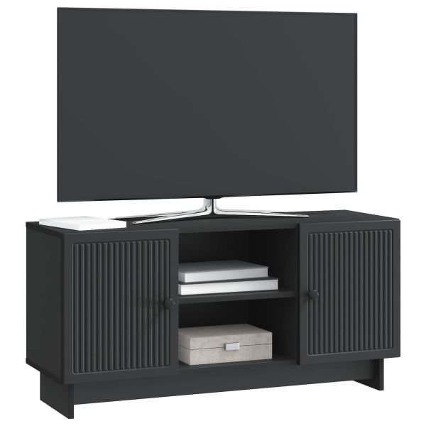 ТВ шкаф Черно 102 x 34,5 x 50 см Инженерно дърво
