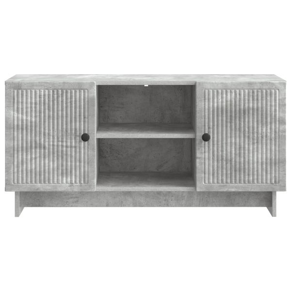 ТВ шкаф Циментено сиво 102 x 34,5 x 50 см Инженерно дърво