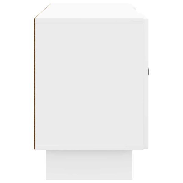 ТВ шкаф Лъскаво бяло 102 x 34,5 x 50 см Инженерно дърво
