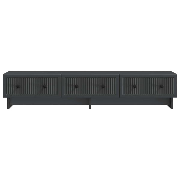 ТВ шкаф с чекмедже Черно 147 x 34,5 x 30 см Инженерна дървесина