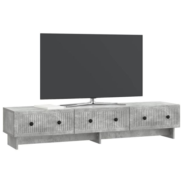 ТВ шкаф Бетонно сиво 147 x 34,5 x 30 см Инженерна дървесина