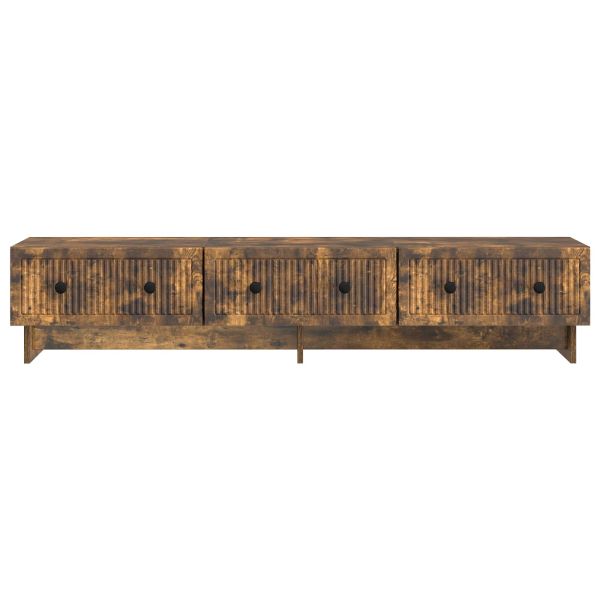 ТВ шкаф Опушен дъб 147 x 34,5 x 30 см Инженерна дървесина