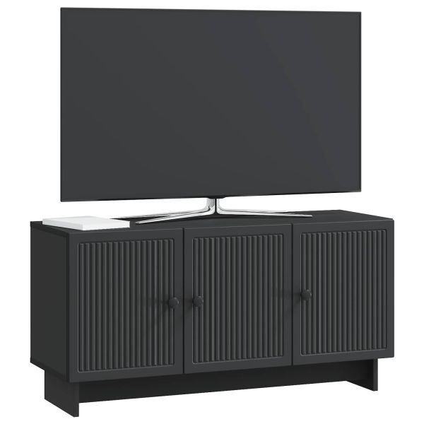 ТВ шкаф Черно 99 x 34,5 x 50 см Инженерна дървесина