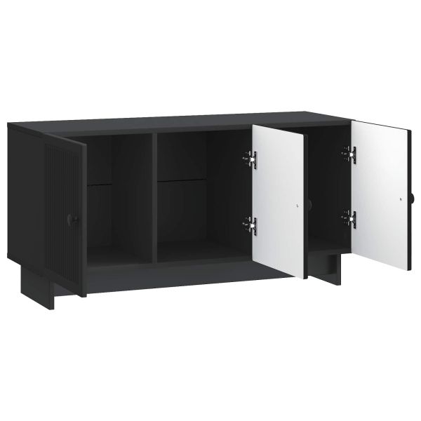 ТВ шкаф Черно 99 x 34,5 x 50 см Инженерна дървесина