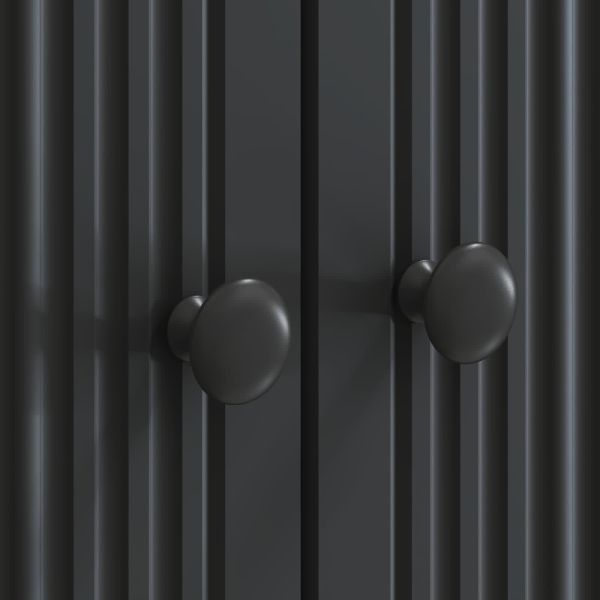 ТВ шкаф Черно 99 x 34,5 x 50 см Инженерна дървесина