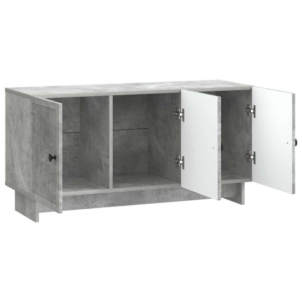 ТВ шкаф Бетонно сиво 99 x 34,5 x 50 см Инженерна дървесина