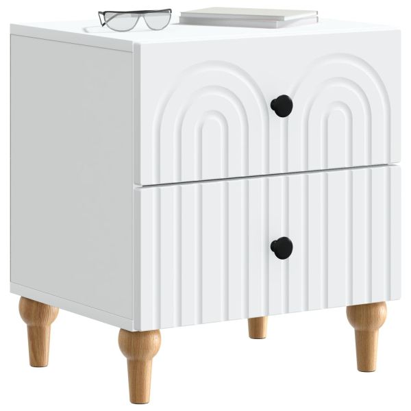 Нощен шкаф 2 pcs Бяло 43 x 34,5 x 48 см Инженерна дървесина