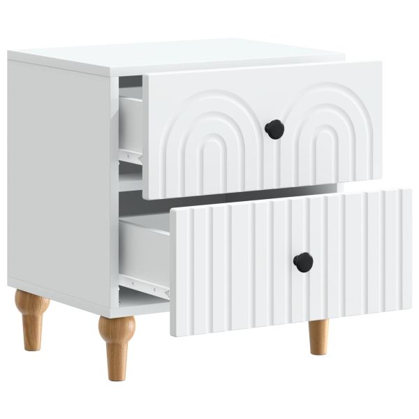 Нощен шкаф 2 pcs Бяло 43 x 34,5 x 48 см Инженерна дървесина