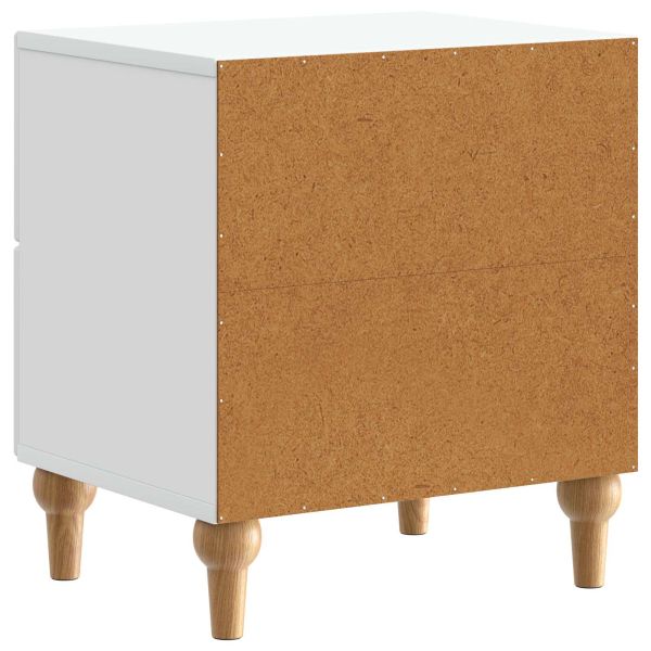 Нощен шкаф 2 pcs Бяло 43 x 34,5 x 48 см Инженерна дървесина