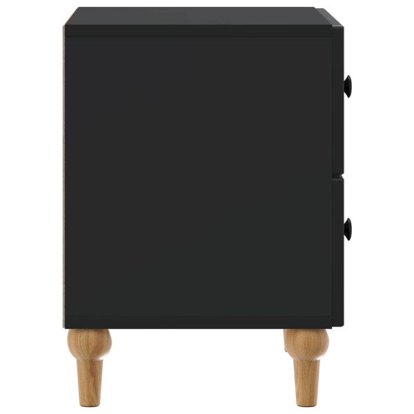 Нощен шкаф Черно 43 x 34,5 x 48 см Инженерна дървесина