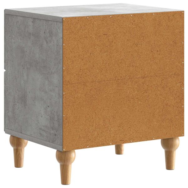 Нощен шкаф Бетонно сиво 43 x 34,5 x 48 см Инженерна дървесина