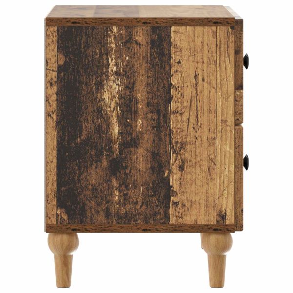 Нощен шкаф с чекмедже 2 pcs Старо дърво 43 x 34,5 x 48 см