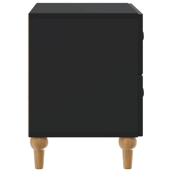 Нощен шкаф Черно 62 x 34,5 x 48 см Инженерна дървесина