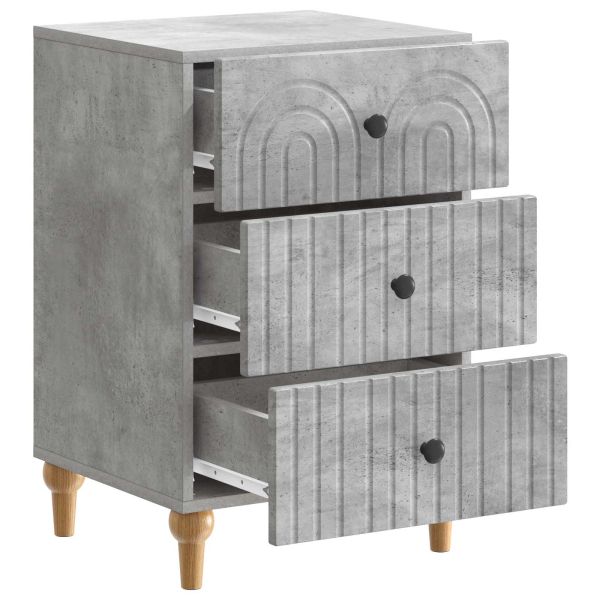 Нощен шкаф Бетонно сиво 43x 41 x 66,5 см Инженерна дървесина