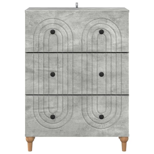 Чекмеджетен шкаф Бетонно сиво 66 x 34,5 x 90 см