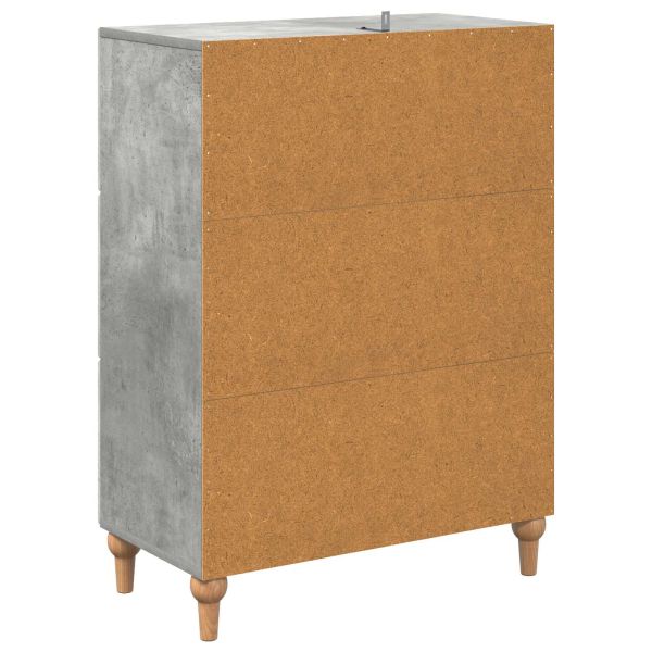 Чекмеджетен шкаф Бетонно сиво 66 x 34,5 x 90 см