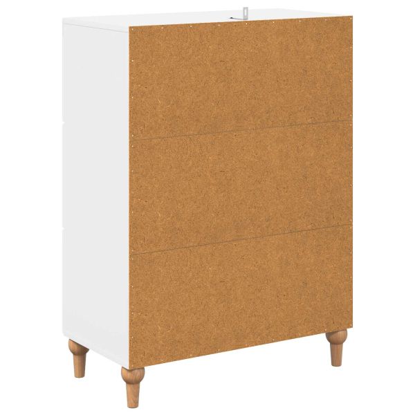 Чекмеджетен шкаф Бял гланц 66 x 34,5 x 90 см